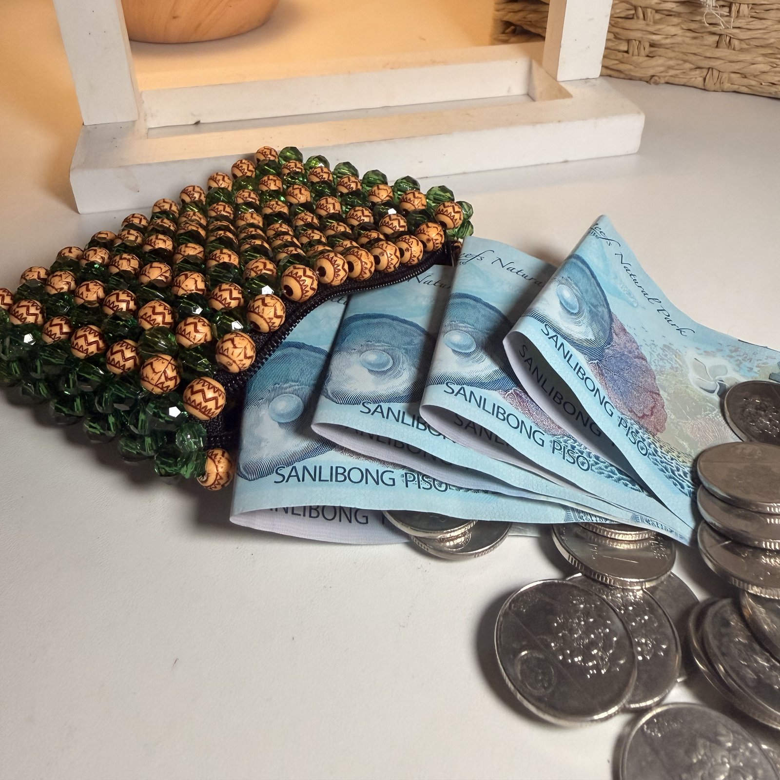 Beads Wallet Green